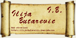 Ilija Butarević vizit kartica